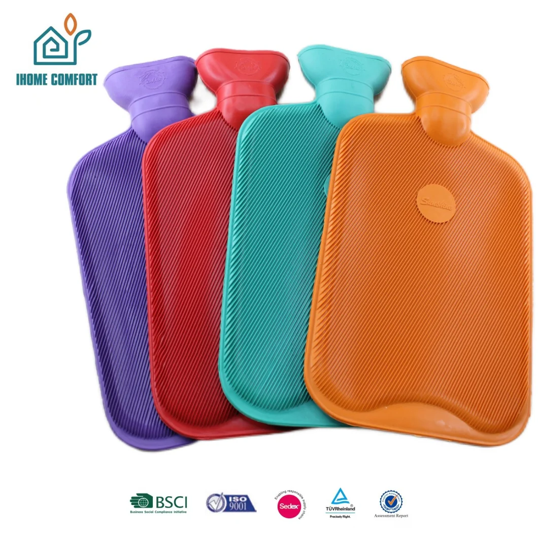 Explosion Proof Rubber Hot Water Bottle Hand Warmer for Winter Heat Therapy