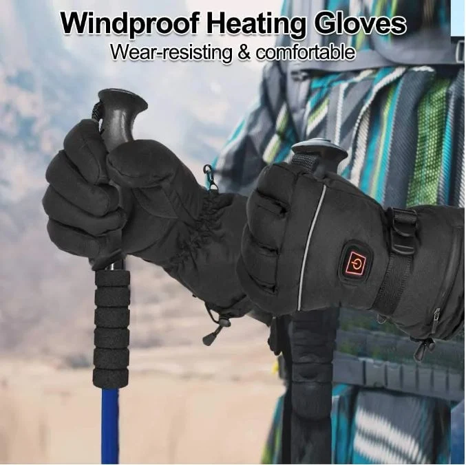 Heated Gloves Adjustable Heating Temperature Waterproof Warm Gloves Thermal Indoor Outdoor Gloves Hand Warmer