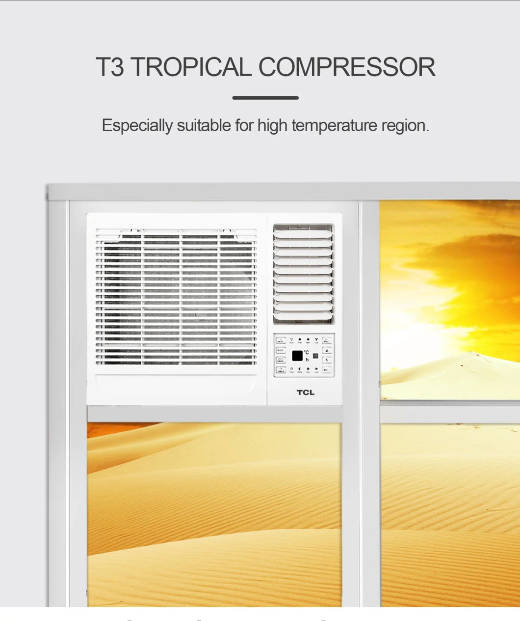 Cooling Only Window Type Air Conditioner with Rotary Compressor