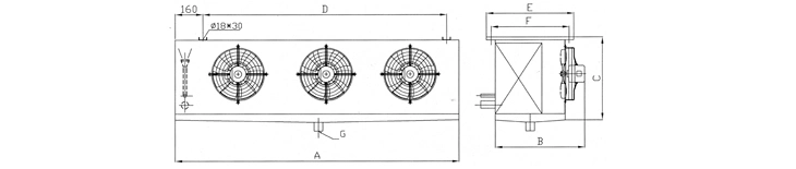 Factory Price Customizable Energy Saving High Efficiency Industrial Air Cooled Evaporators Freon Air Cooler