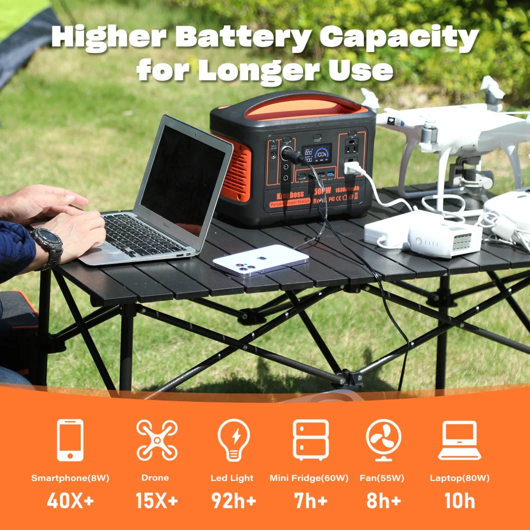 Solar Portable Power Station Multi-Function Energy Storage 600W Outdoor Power Supply