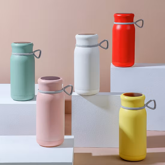 Miniaquecedor portátil de aço inoxidável de 320 ml para as mãos, carregamento USB inteligente, visor de temperatura, garrafas térmicas elétricas