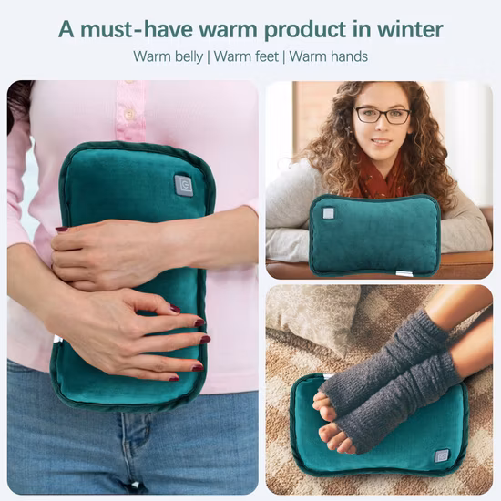 Saco de flanela de inverno reutilizável USB, aquecedor de mão elétrico portátil sem fio